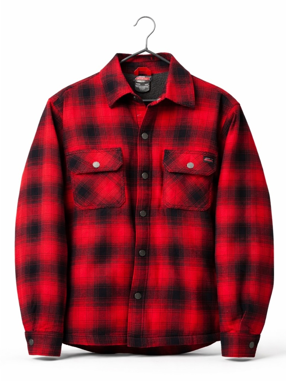 Dickies Classic Red and Black Flannel Shacket Shirt Jacket Buttonup Longsleeve